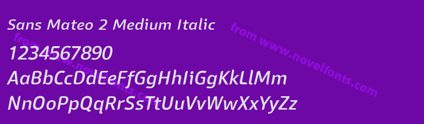 Sans Mateo 2 Medium ItalicPreview