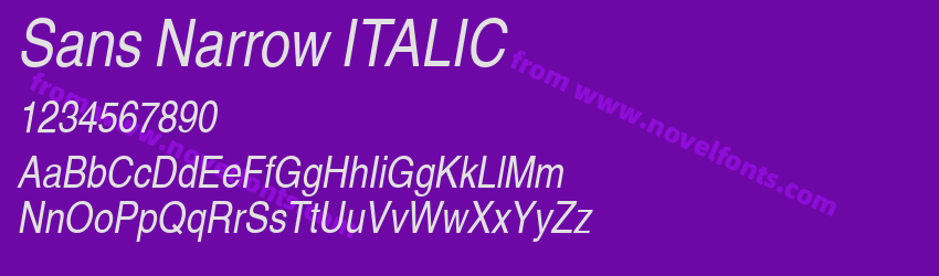 Sans Narrow ITALICPreview