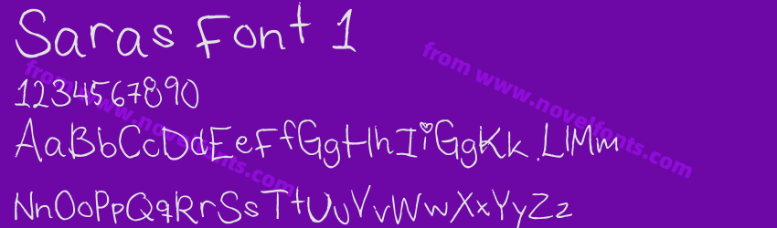 Saras Font 1Preview