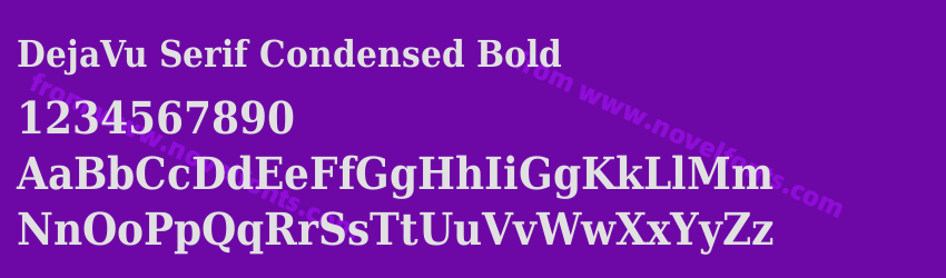 DejaVu Serif Condensed BoldPreview