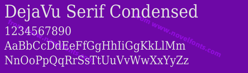 DejaVu Serif CondensedPreview