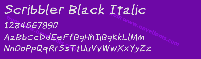 Scribbler Black ItalicPreview