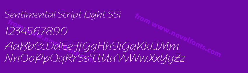 Sentimental Script Light SSiPreview