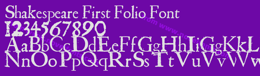 Shakespeare First Folio FontPreview