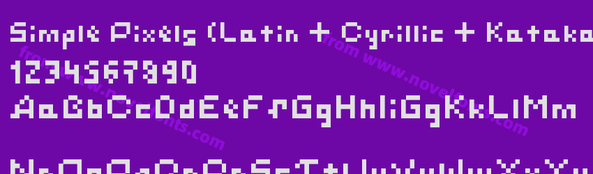 Simple Pixels (Latin + Cyrillic + Katakana) RegularPreview