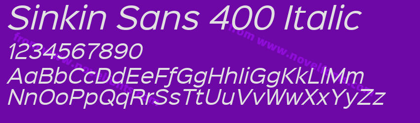 Sinkin Sans 400 ItalicPreview