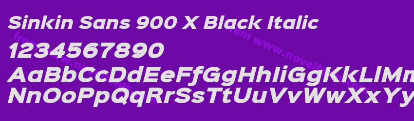 Sinkin Sans 900 X Black ItalicPreview