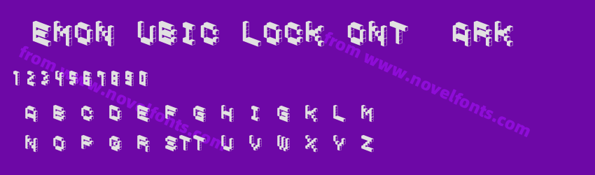 DemonCubicBlockFont DarkPreview