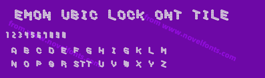 DemonCubicBlockFont TilePreview