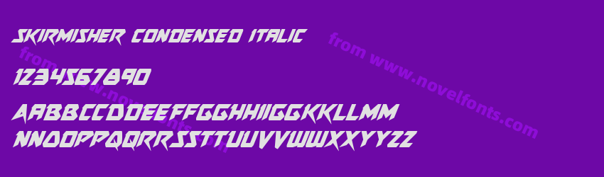 Skirmisher Condensed ItalicPreview