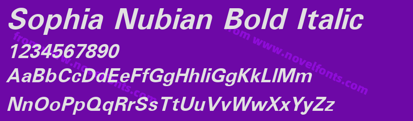 Sophia Nubian Bold ItalicPreview