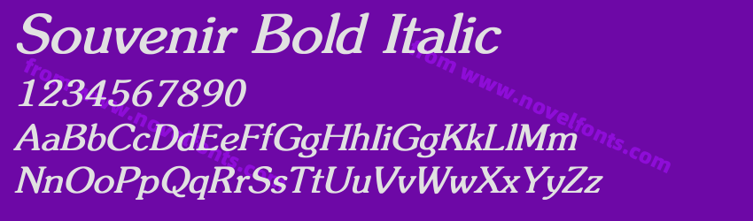 Souvenir Bold ItalicPreview