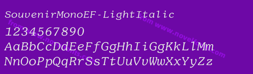 SouvenirMonoEF-LightItalicPreview