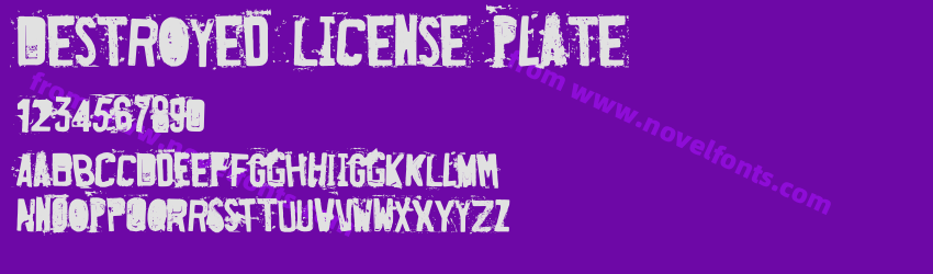 Destroyed License PlatePreview