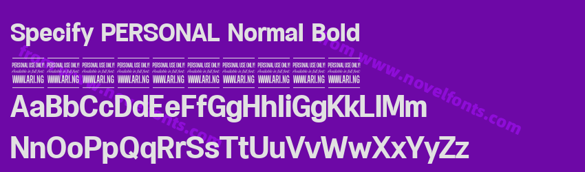 Specify PERSONAL Normal BoldPreview