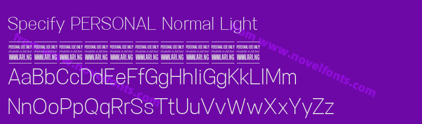 Specify PERSONAL Normal LightPreview