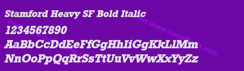 Stamford Heavy SF Bold ItalicPreview