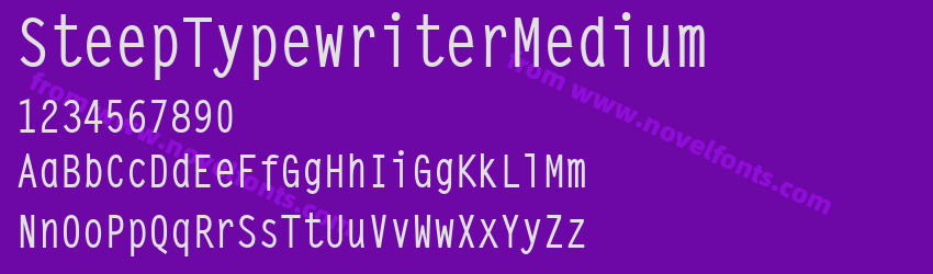 SteepTypewriterMediumPreview