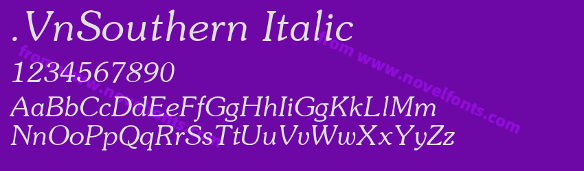 .VnSouthern ItalicPreview