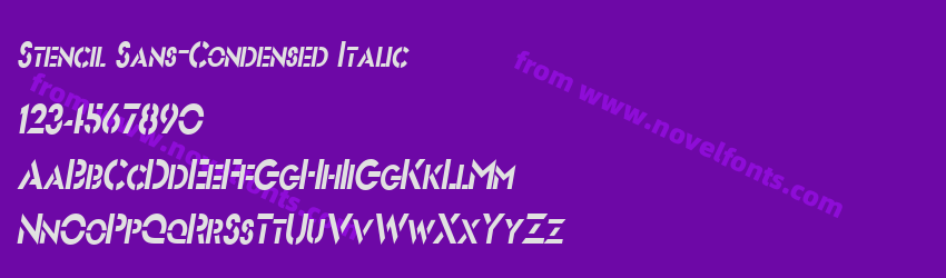 Stencil Sans-Condensed ItalicPreview