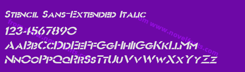 Stencil Sans-Extended ItalicPreview