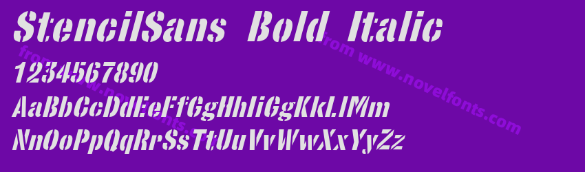 StencilSans Bold ItalicPreview