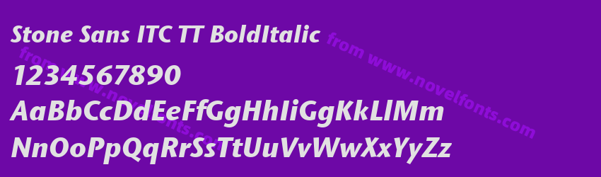 Stone Sans ITC TT BoldItalicPreview