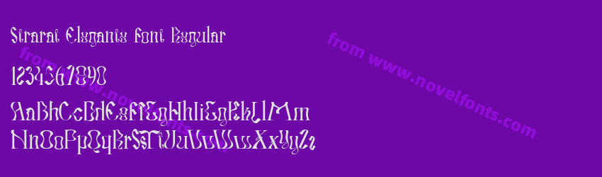 Strarat Elegante Font RegularPreview