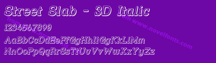 Street Slab - 3D ItalicPreview