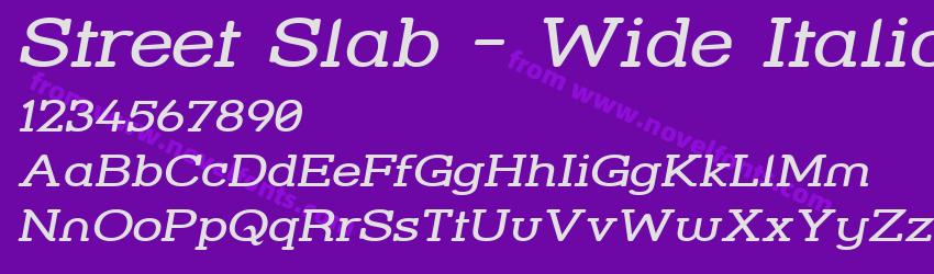 Street Slab - Wide ItalicPreview