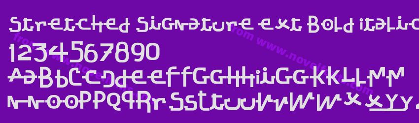 Stretched Signature Ext Bold ItalicPreview