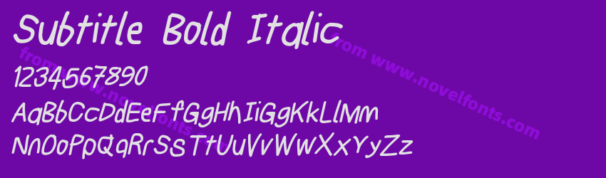 Subtitle Bold ItalicPreview