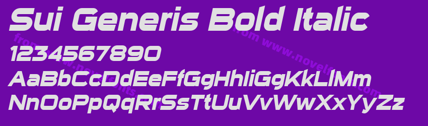 Sui Generis Bold ItalicPreview