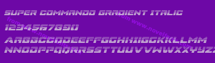 Super Commando Gradient ItalicPreview