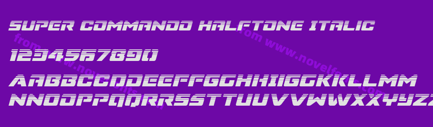 Super Commando Halftone ItalicPreview