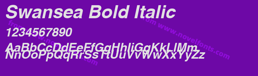 Swansea Bold ItalicPreview