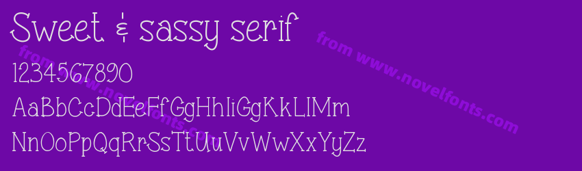 Sweet & sassy serifPreview