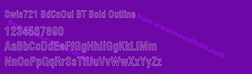 Swis721 BdCnOul BT Bold OutlinePreview