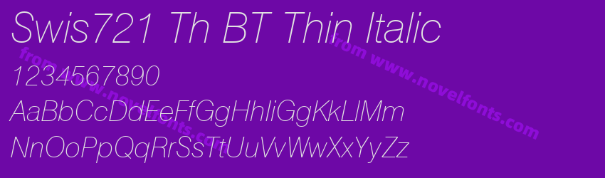 Swis721 Th BT Thin ItalicPreview