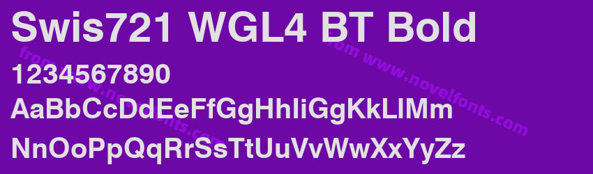 Swis721 WGL4 BT BoldPreview