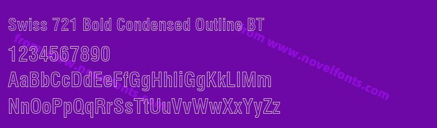 Swiss 721 Bold Condensed Outline BTPreview