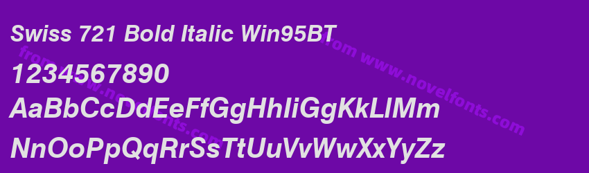 Swiss 721 Bold Italic Win95BTPreview