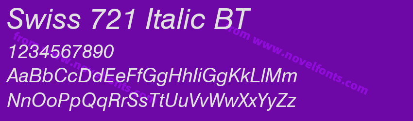 Swiss 721 Italic BTPreview