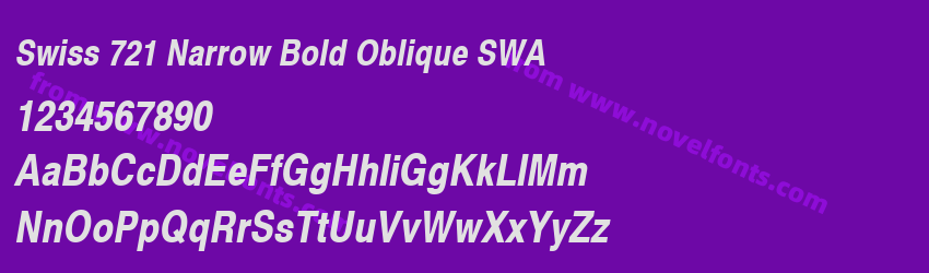 Swiss 721 Narrow Bold Oblique SWAPreview