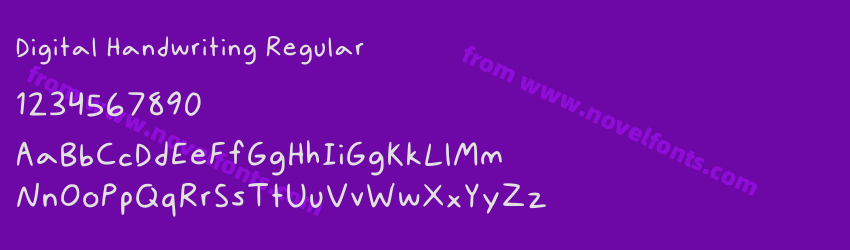 Digital Handwriting RegularPreview