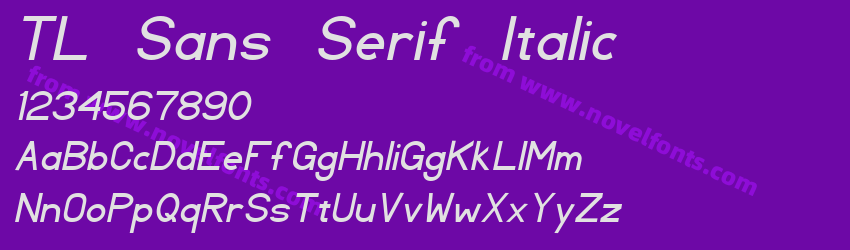 TL Sans Serif ItalicPreview