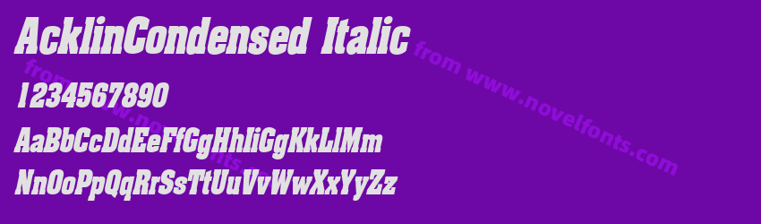 Acklin Condensed ItalicPreview