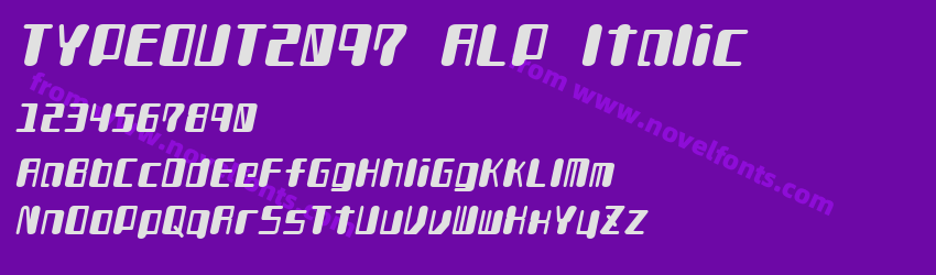 TYPEOUT2097 ALP ItalicPreview