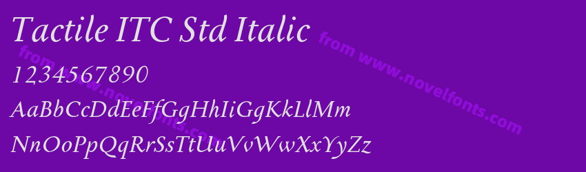 Tactile ITC Std ItalicPreview