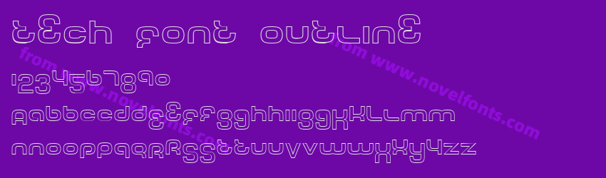 Tech Font OutlinePreview